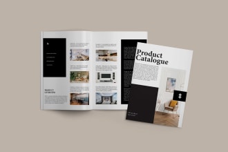 design digital product catalog, lookbook, sell sheet, brochure and catalogue