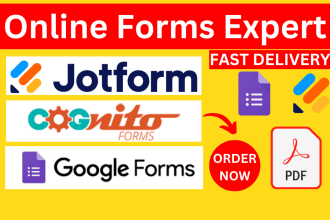 create jotform, google form, test quiz, pdf, formstack, application form, survey