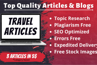 unique and engaging SEO travel blog posts or articles