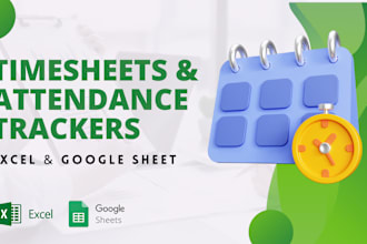 prepare excel auto leave, attendance and timesheet tracker
