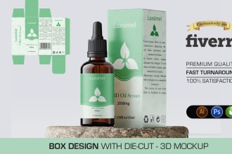 design cbd or hemp product packaging box and label