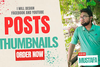 design facebook posts and youtube thumbnails