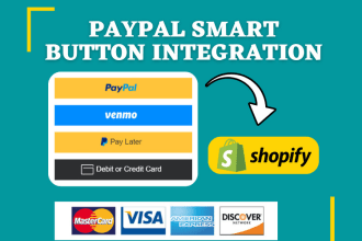 add paypal credit debit card smart buttons on shopify