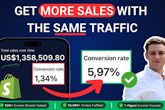 increase the conversion rate of your shopify store  cro audit