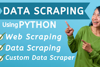 do data scraping, web scraping, data mining using python