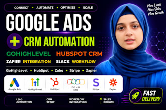google ads gohighlevel hubspot zoho crm automation stripe zapier integration