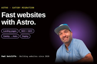 build a fast astro website or migrate your gatsby site to astro