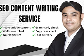 be your excellent article writer and SEO content writer
