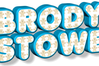 create a baby name in 3D lettering