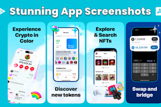 design stunning app screenshots for ios and android mobile app