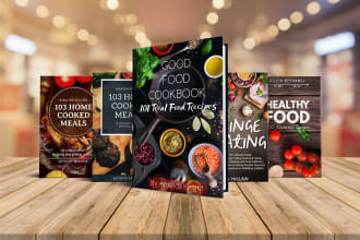 design cookbook cover kindle cover and paperback cover
