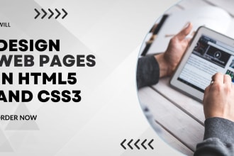 design web pages in HTML5 and css3