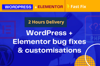 fix wordpress and elementor issues and errors very fast