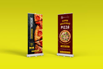 design modern roll up, pop up banner
