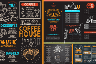 do restaurant menu design, food menu, digital menu board