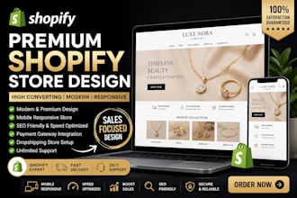 design modern shopify store or customize shopify website