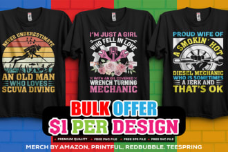 do custom t shirt design and bulk t shirt design
