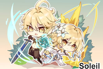 draw cute chibi art for you
