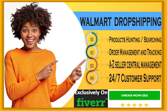 do dropshipping,manage your walmart store as an expert walmart VA
