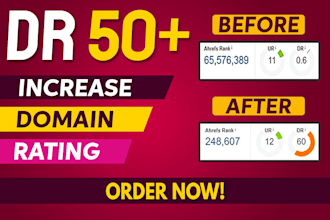 increase ahrefs domain rating DR 70 fast