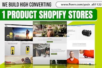 design one product shopify store or shopify website