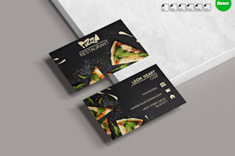 design restaurant and bar business card in 24h