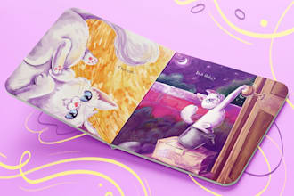 custom childrens book or story illustrations