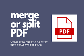 merge or split your PDF files