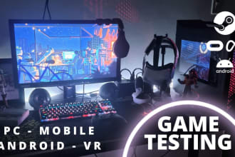 test your game or app for PC, VR, and android mobile