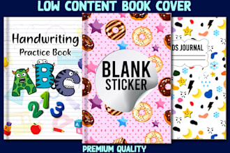create kids activities and workbook cover and interior for KDP