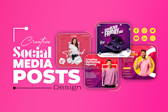 create 15 social media post design, social media post templates