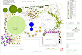 draw landscape plan and title block in autocad