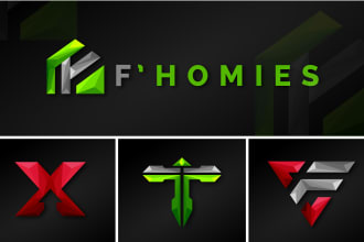 design modern geometric, polygonal 3d logo