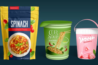 do product packaging design, label design, box design