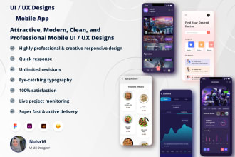 do stunning mobile UI UX design or app UI UX design