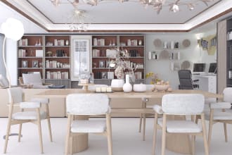 do interior design for bedroom, bathroom, kitchen, living in 4k