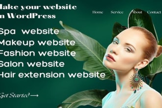 create spa, makeup, hair, and beauty salon website in wordpress