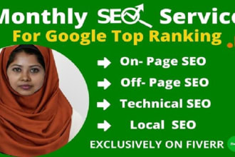 do google top first page ranking website by monthly SEO service