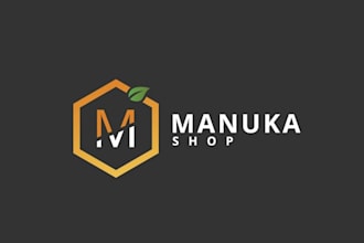make modern organic manuka honey logo for you