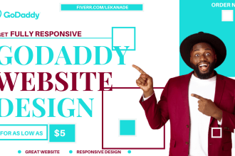 create appealing godaddy website design and redesign existing godaddy website