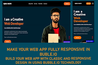 make your bubble io app fully responsive with classic design
