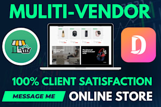 build wcfm pro, dokan pro multivendor ecommerce marketplace online store webshop