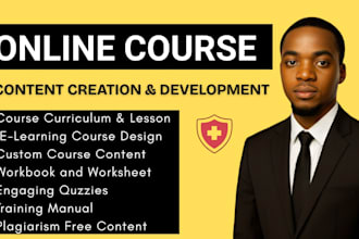 create online course content, video course, course revamp, workbook design