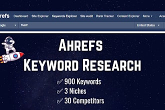 do SEO ahrefs keyword research, niche, and competitor analysis