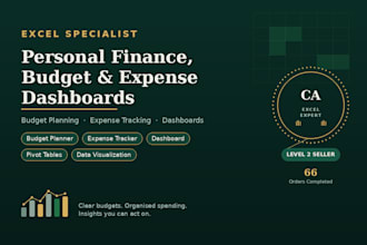 do excel spreadsheet, personal finance, budget, dashboard and expense tracker