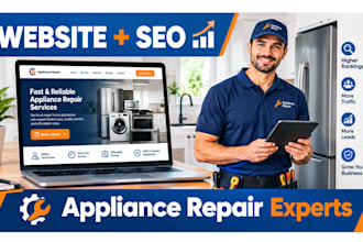 design an appliance repair website with SEO content that ranks on google