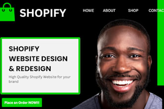 build shopify dropshipping store, design shopify website