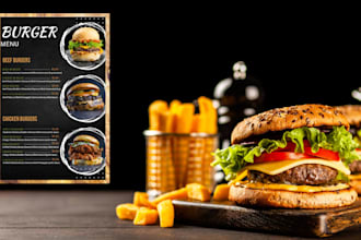 design food menu, restaurant menu, and drink menu