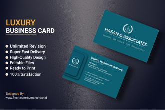 do professional minimalist unique business card design