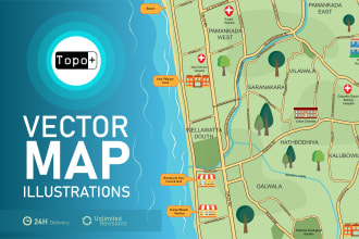 create a vector map illustration for any of your events